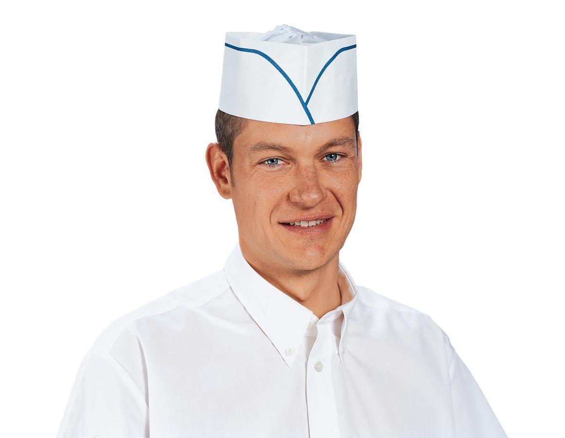 Abbigliamento monouso: Barchette di carta + bianco/blu