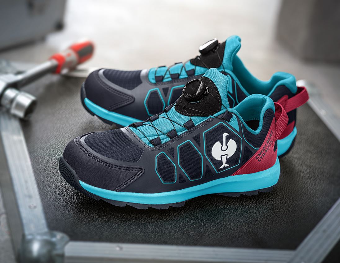 Safety Trainers: S1 scarpe basse antinfortun. e.s. Baham II low + blu profondo/blu nizza