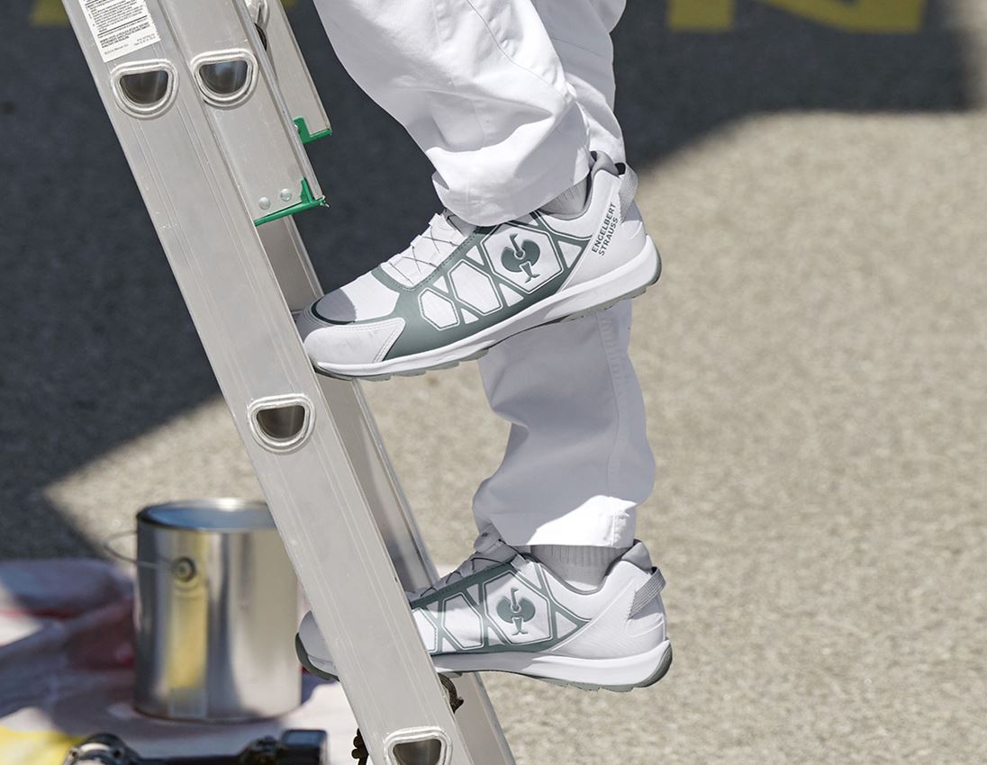 Safety Trainers: S1 scarpe basse antinfortun. e.s. Baham II low + bianco/platino 1