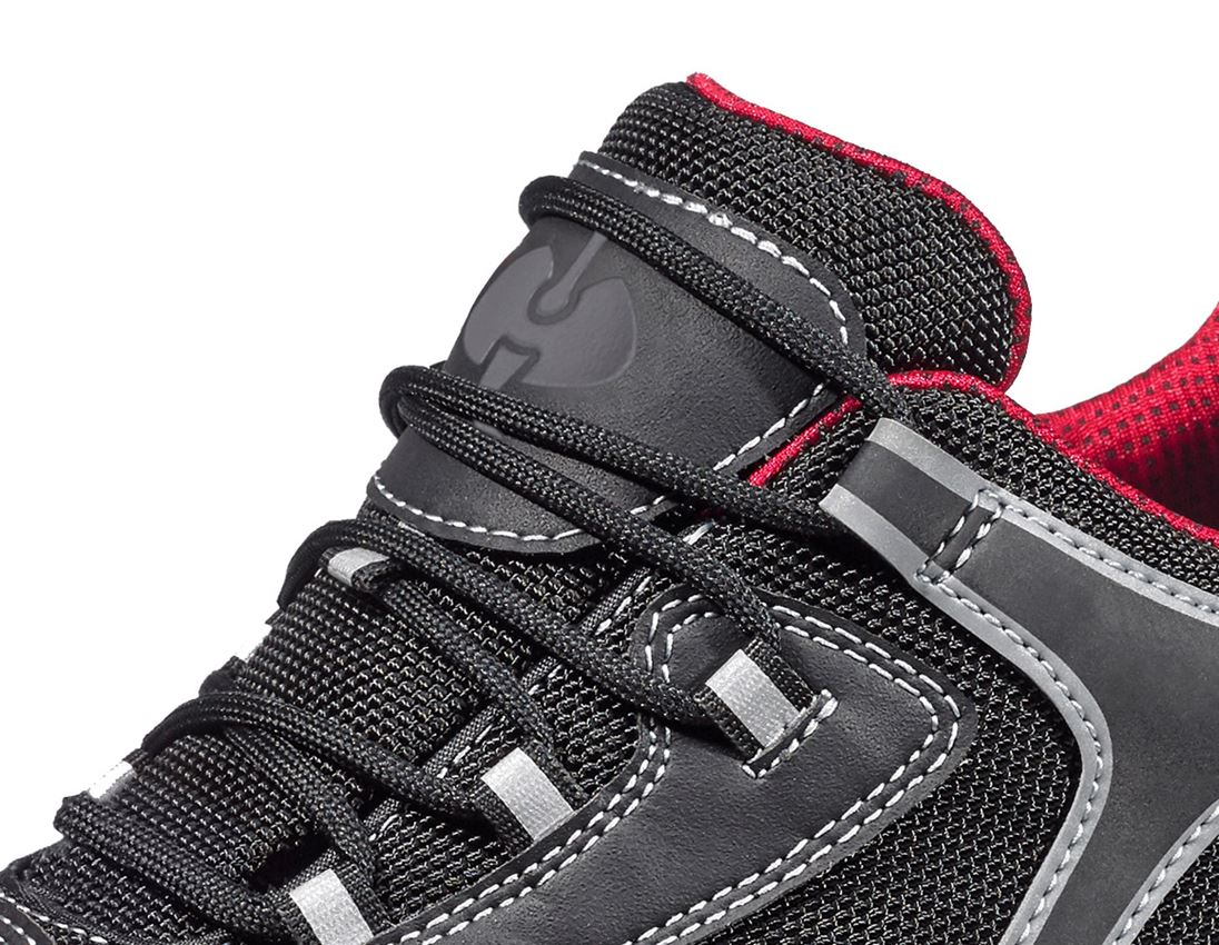 Safety Trainers: e.s. S3 scarpe basse antinfortunistiche Zahnia low + nero/rosso 2