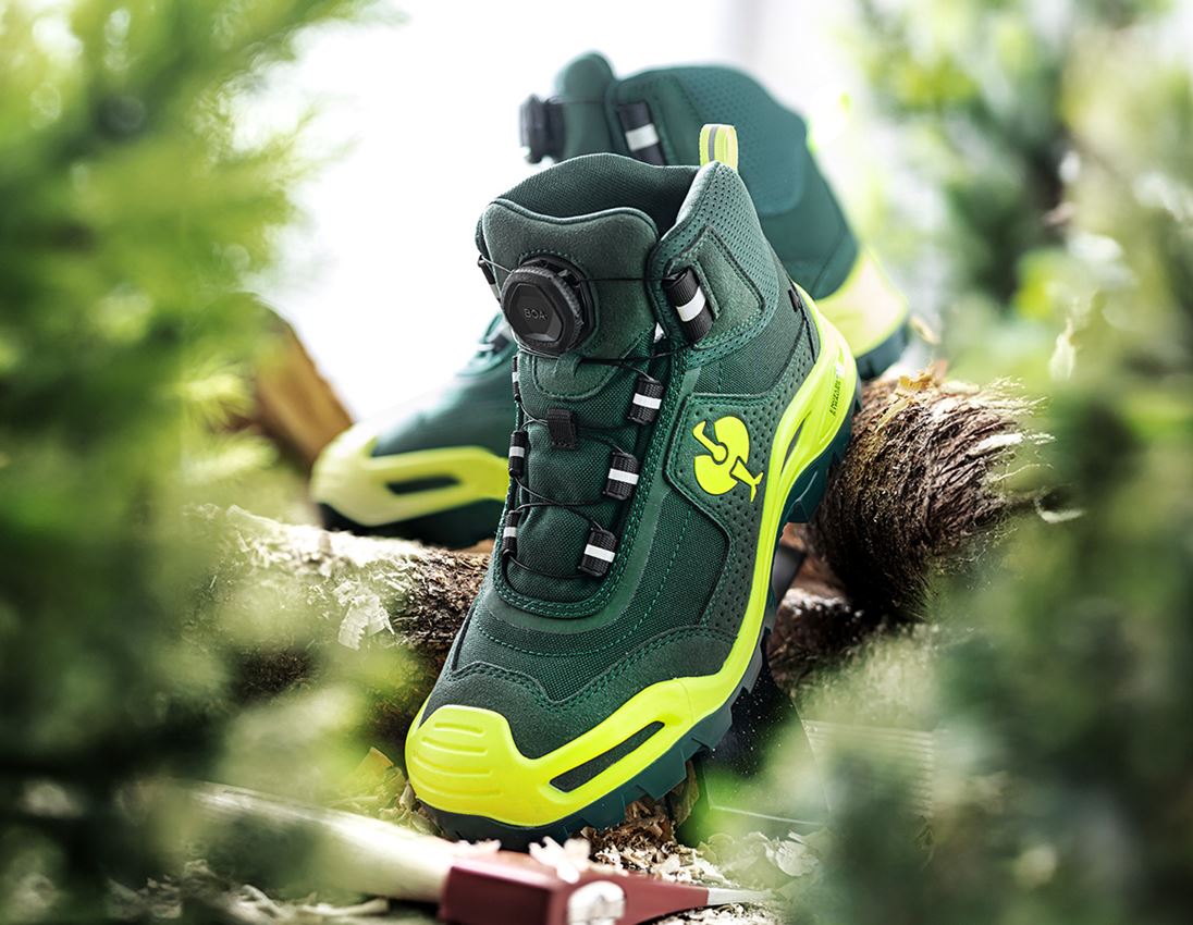 S3: S3 scarpe antinfortunistiche e.s. Kastra II mid + verde/giallo fluo 1