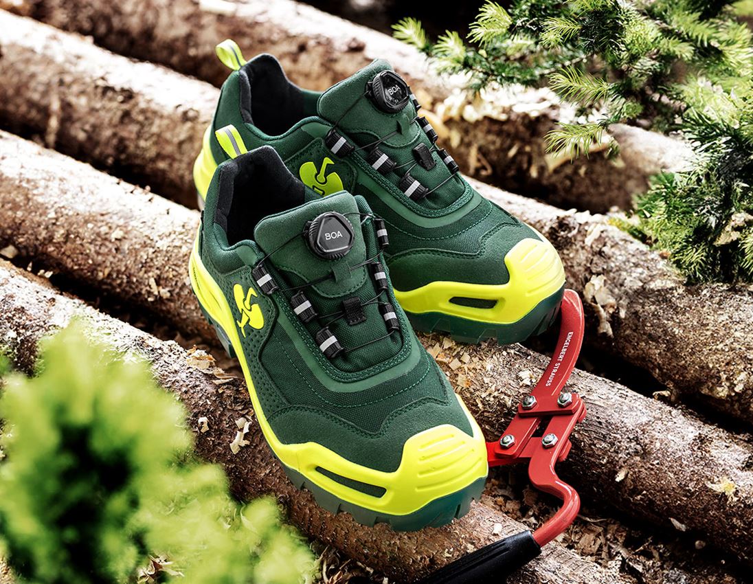 Scarpe: S3 scarpe basse antinfortun. e.s. Kastra II low + verde/giallo fluo