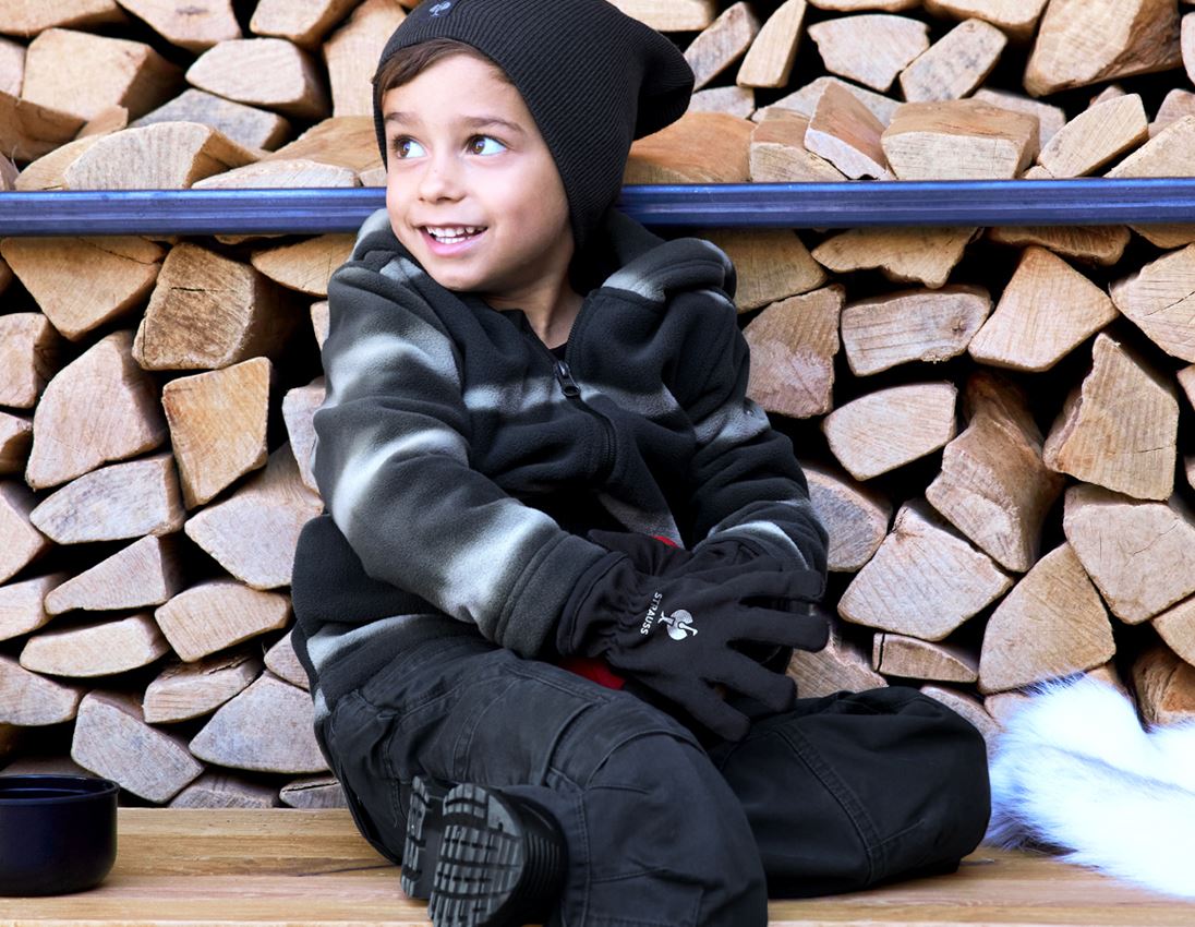 Accessori: e.s. guanti invernali in Fleece Comfort, bambino + nero