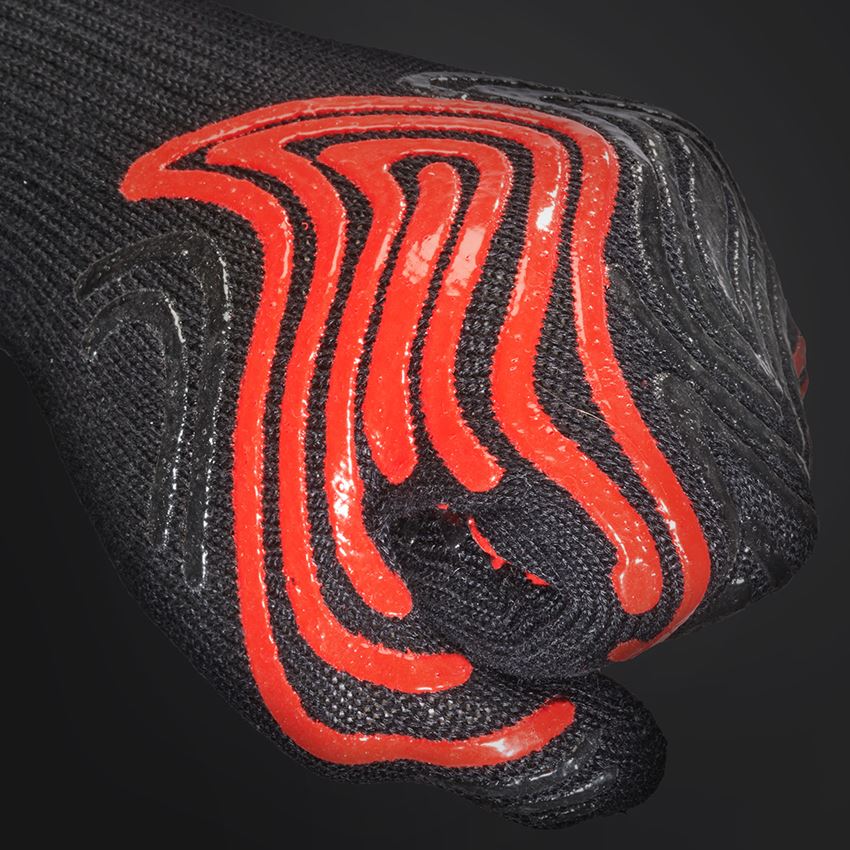 Tessuto: e.s. guanti termoresistenti Heat-Expert + nero/rosso 2