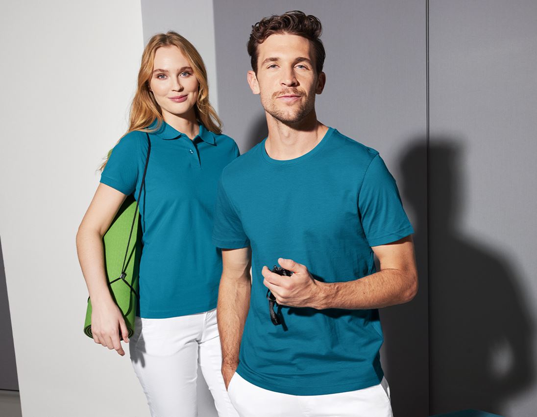 Maglie | Pullover | Camicie: e.s. t-shirt cotton + petrolio 1