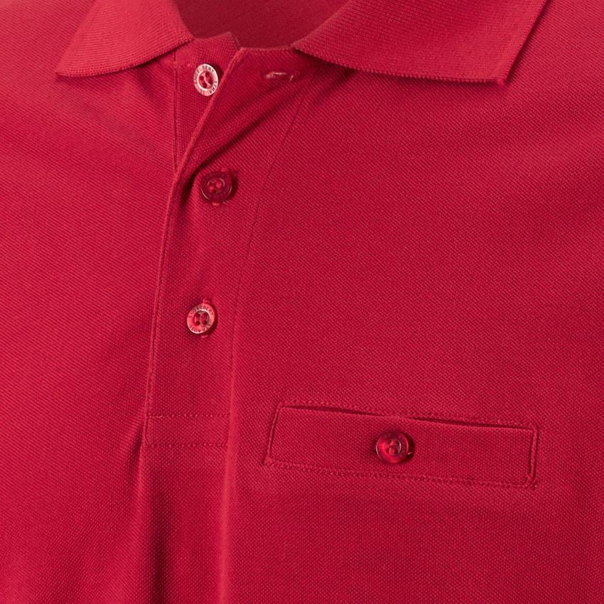 Maglie | Pullover | Camicie: e.s. longsleeve polo cotton Pocket + rosso 2