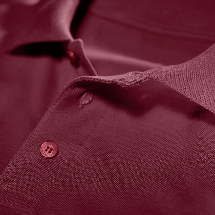 Maglie | Pullover | Camicie: e.s. longsleeve polo cotton Pocket + bordeaux 2