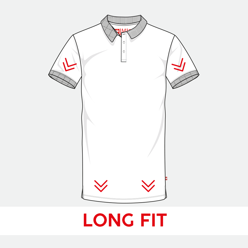 Maglie | Pullover | Camicie: e.s. polo in piqué cotton stretch, long fit + rosso fuoco 2