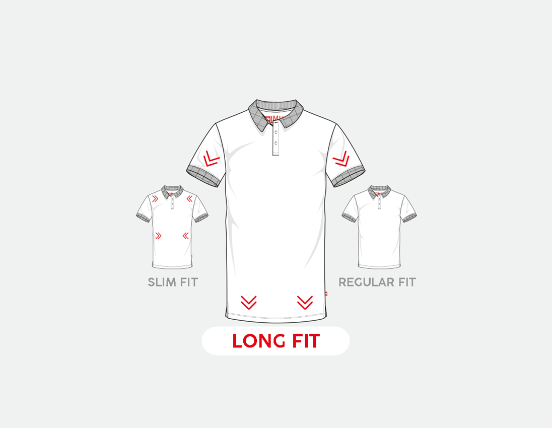 Maglie | Pullover | Camicie: e.s. polo in piqué cotton stretch, long fit + antracite  1