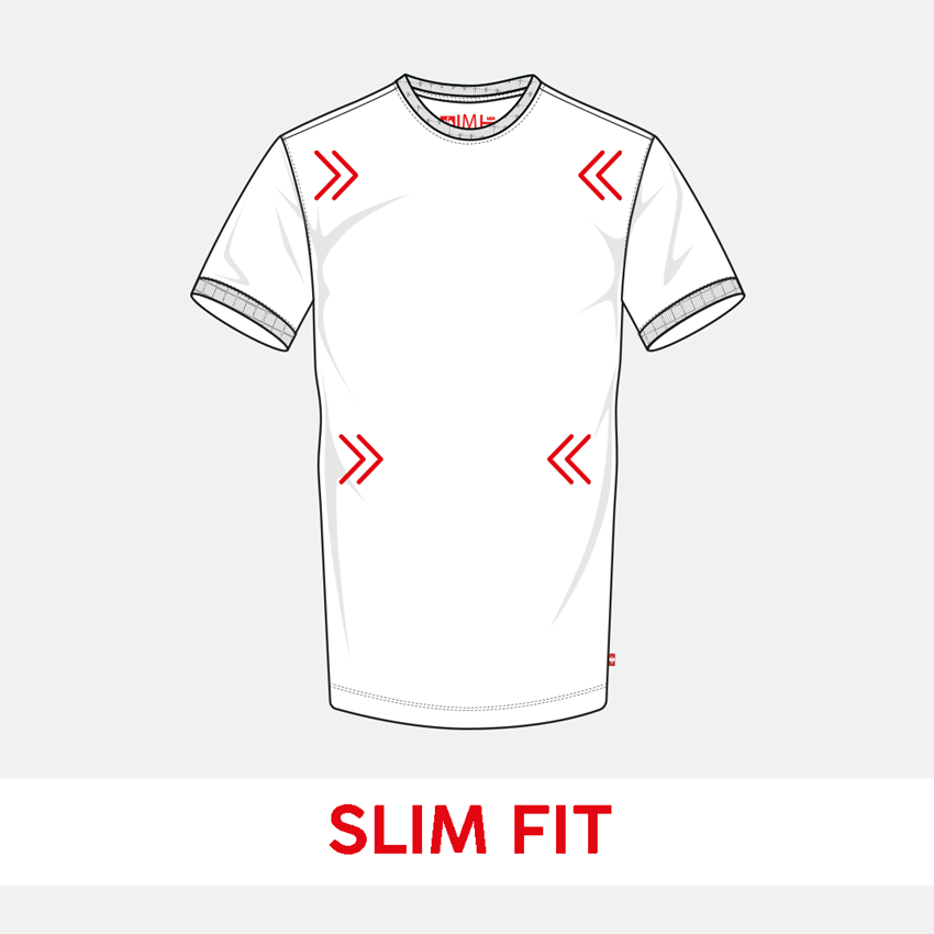 Temi: e.s. t-shirt cotton stretch, slim fit + antracite  2