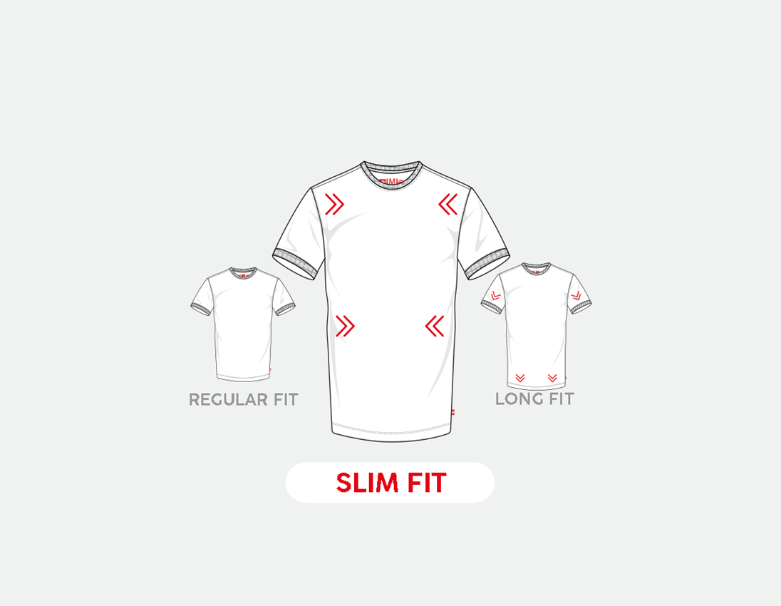 Maglie | Pullover | Camicie: e.s. t-shirt cotton stretch, slim fit + bianco 1