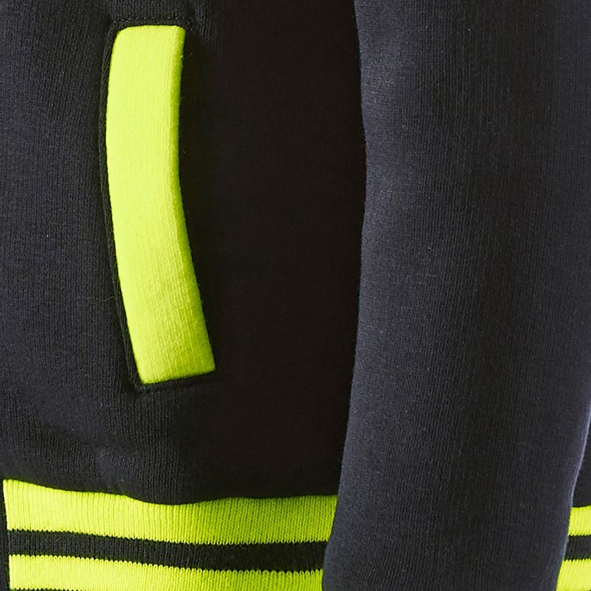 Maglie | Pullover | T-Shirt: Felpa aperta con cappuccio e.s.motion 2020,bambino + nero/giallo fluo/arancio fluo 2
