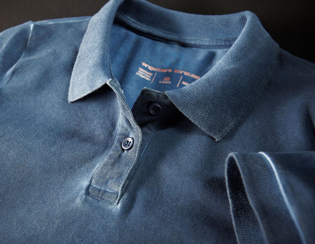 Maglie | Pullover | Bluse: e.s. polo vintage cotton stretch, donna + blu antico vintage 2