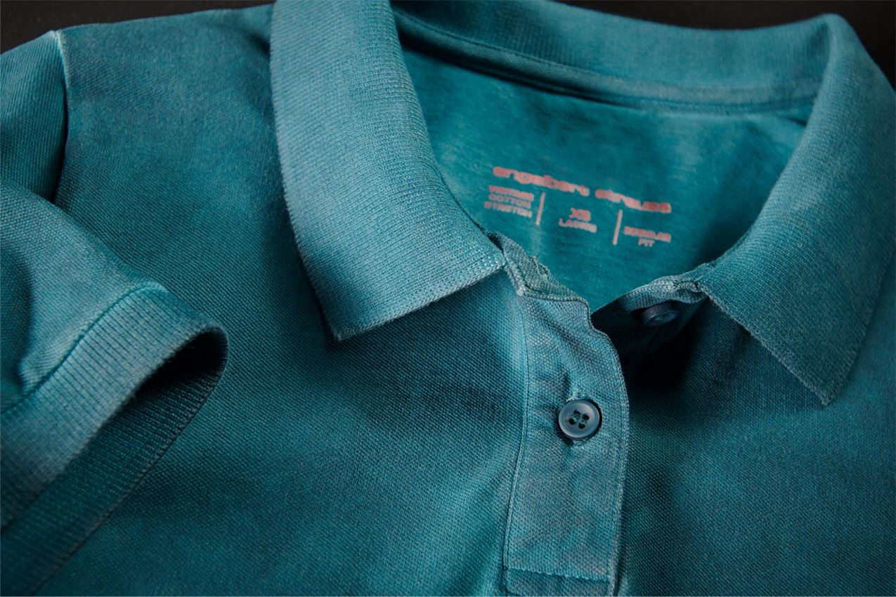 Maglie | Pullover | Bluse: e.s. polo vintage cotton stretch, donna + ciano scuro vintage 2