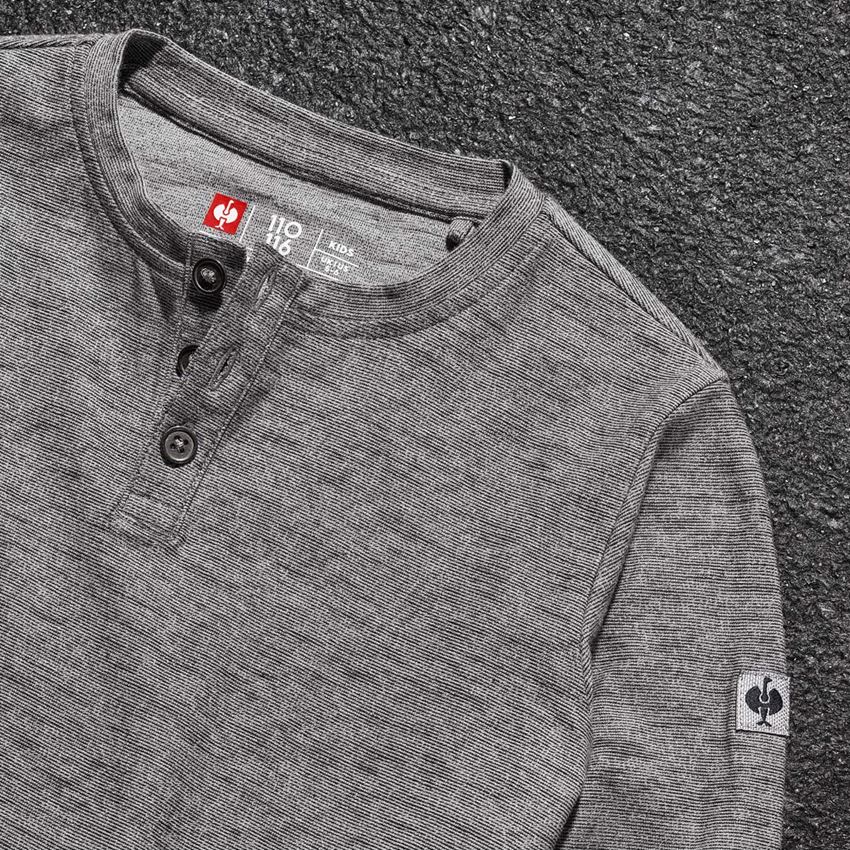 Maglie | Pullover | T-Shirt: Longsleeve e.s.vintage, bambino + nero melange 2