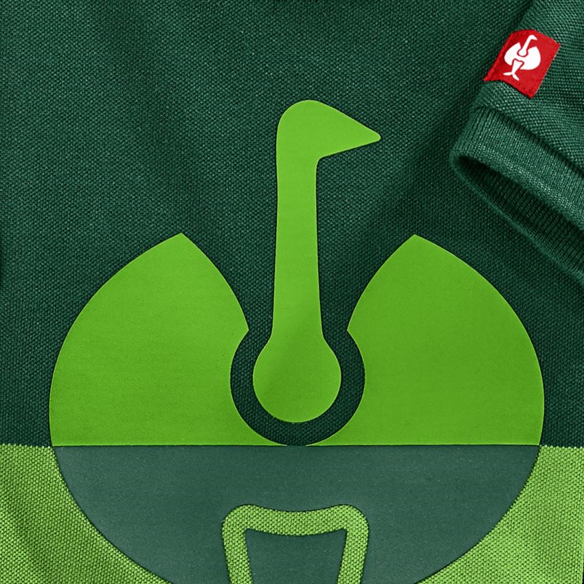 Maglie | Pullover | T-Shirt: e.s. Piqué-Shirt colourblock, bambino + verde/verde mare 2