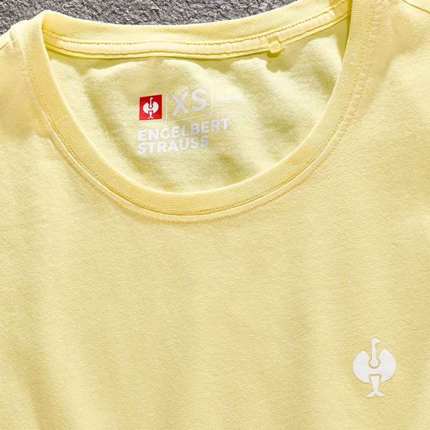 Maglie | Pullover | Bluse: T-shirt e.s.motion ten pure, donna + giallo chiaro vintage 2