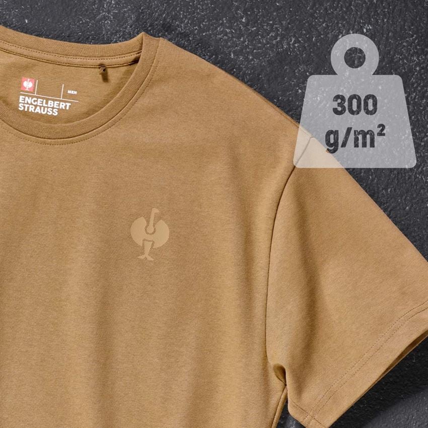 Maglie | Pullover | Camicie: T-shirt heavy e.s.iconic + marrone mandorla 2
