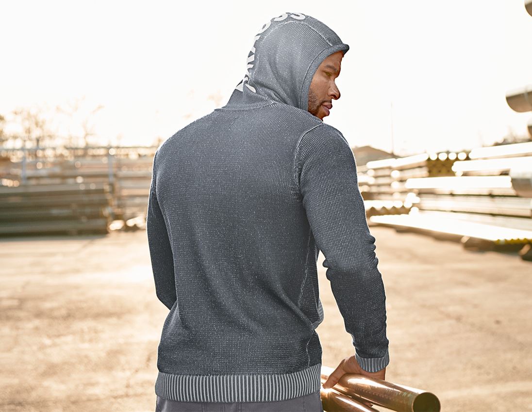 Maglie | Pullover | Camicie: Hoody in maglia e.s.iconic + grigio carbone 1