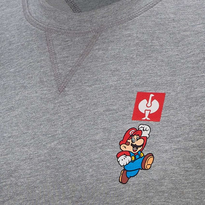 Maglie | Pullover | Camicie: Felpa Super Mario, uomo + grigio sfumato 2