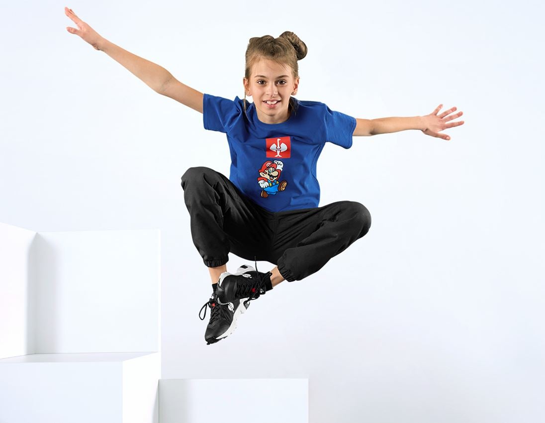 Maglie | Pullover | T-Shirt: Super Mario t-shirt, bambino + blu alcalino 1