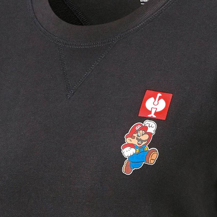 Maglie | Pullover | Bluse: Felpa Super Mario, donna + nero 2