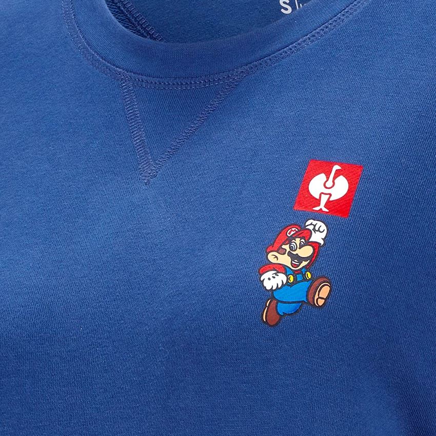 Maglie | Pullover | Bluse: Felpa Super Mario, donna + blu alcalino 2