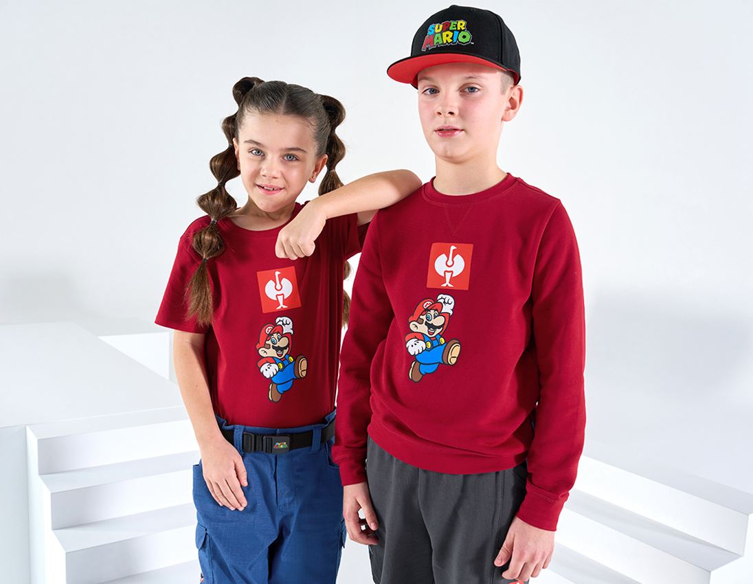 Maglie | Pullover | T-Shirt: Felpa Super Mario, bambino + rosso fuoco 1