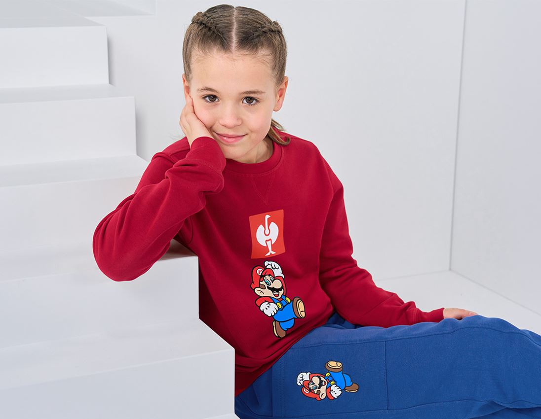 Maglie | Pullover | T-Shirt: Felpa Super Mario, bambino + rosso fuoco