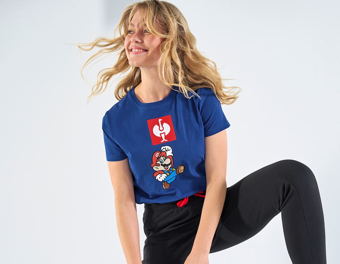 Collaborazioni: Super Mario t-shirt, donna + blu alcalino