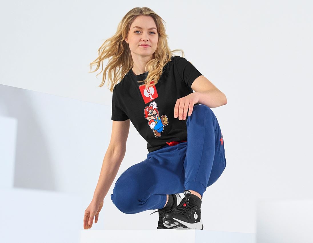 Maglie | Pullover | Bluse: Super Mario t-shirt, donna + nero 1