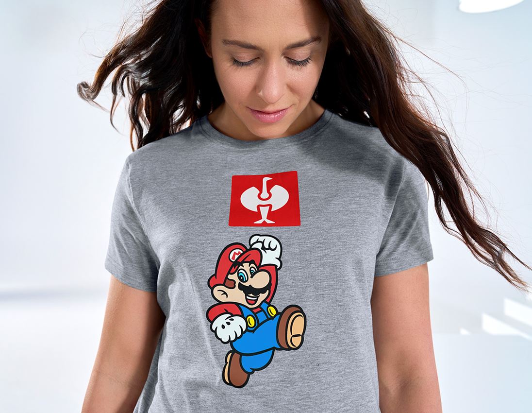 Collaborazioni: Super Mario t-shirt, donna + grigio sfumato 1