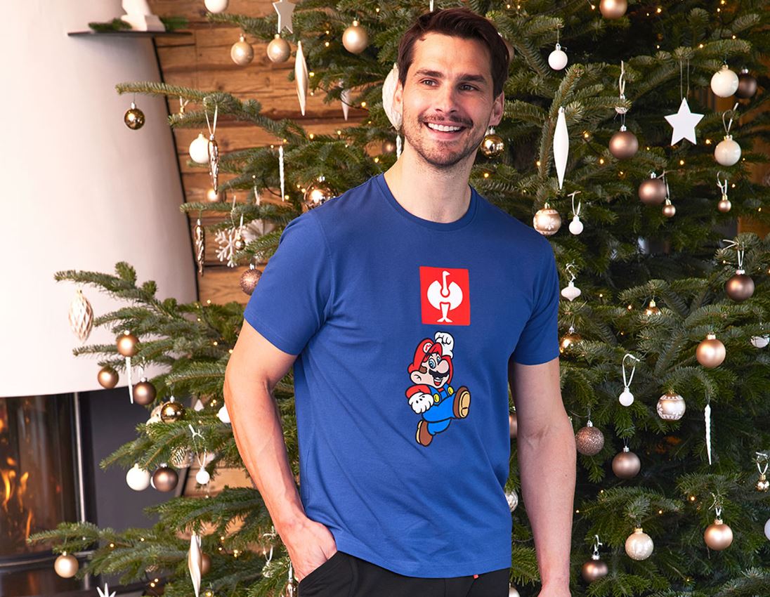 Collaborazioni: T-shirt Super Mario, uomo + blu alcalino