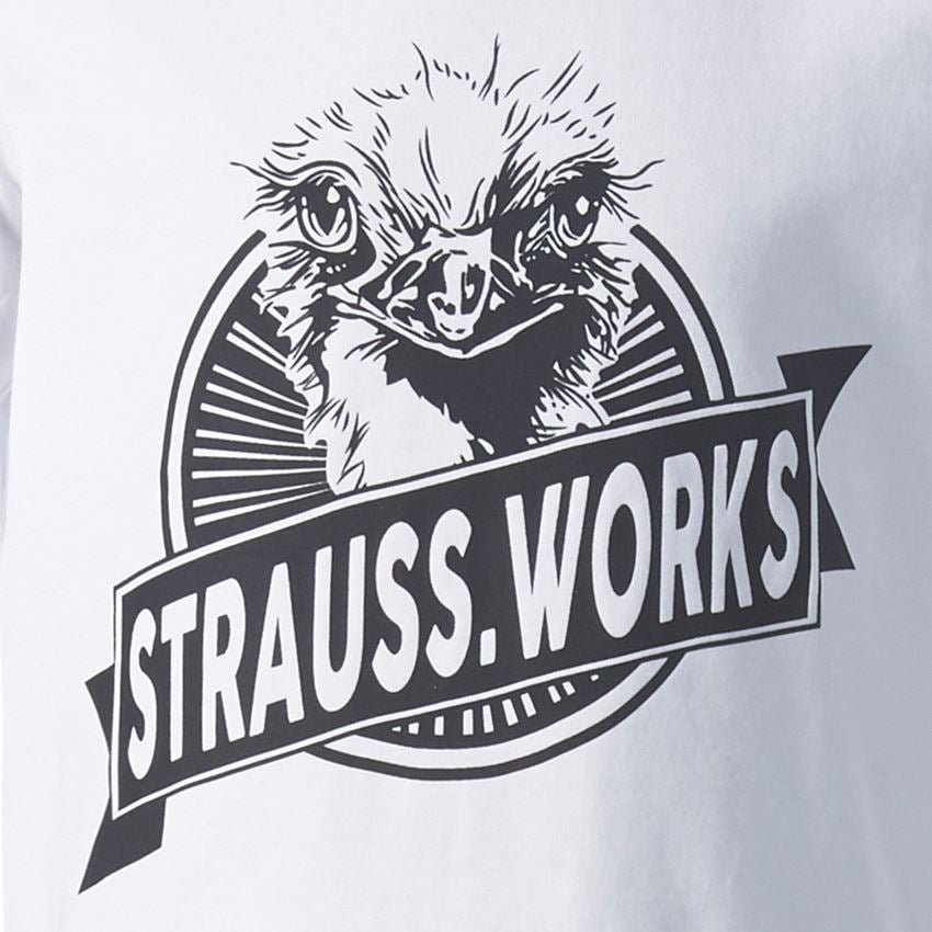 Maglie | Pullover | T-Shirt: e.s. t-shirt strauss works, bambino + bianco 2