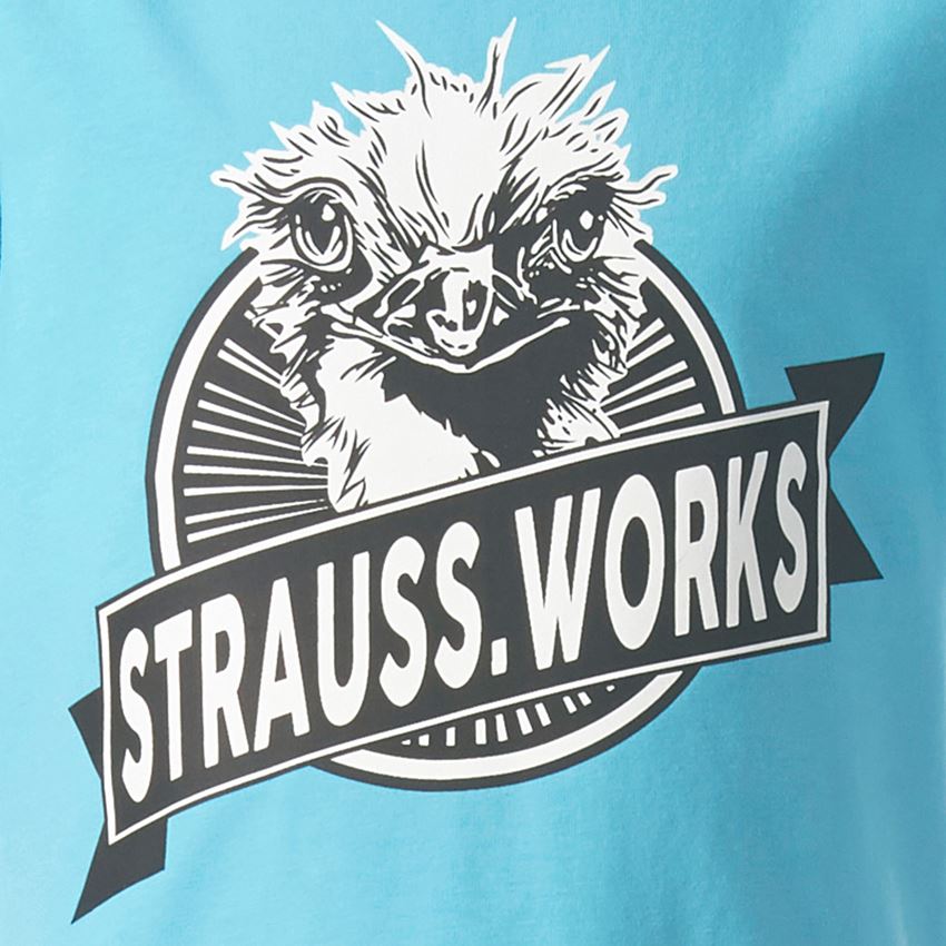 Maglie | Pullover | T-Shirt: e.s. t-shirt strauss works, bambino + turchese lapis 2