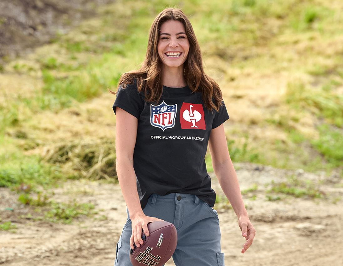 Collaborazioni: NFL T-Shirt cotton, ladies + nero 1