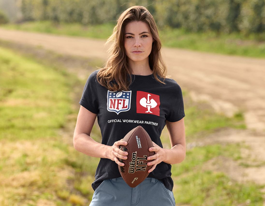 Shirts & Co.: NFL T-Shirt cotton, ladies + schwarz 2