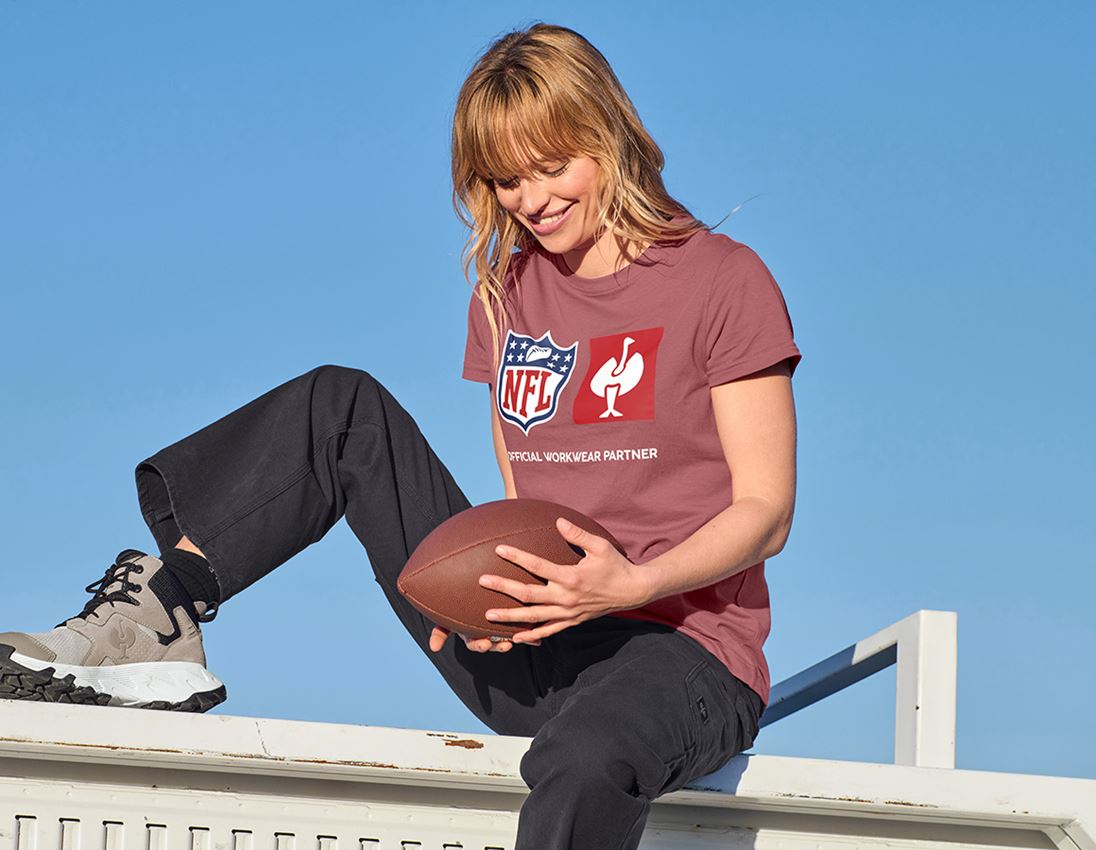 Collaborazioni: NFL T-Shirt cotton, ladies + rosso ossido 1