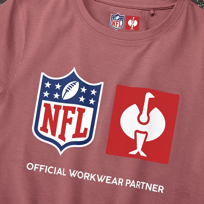 Shirts & Co.: NFL T-Shirt cotton, ladies + oxidrot 2