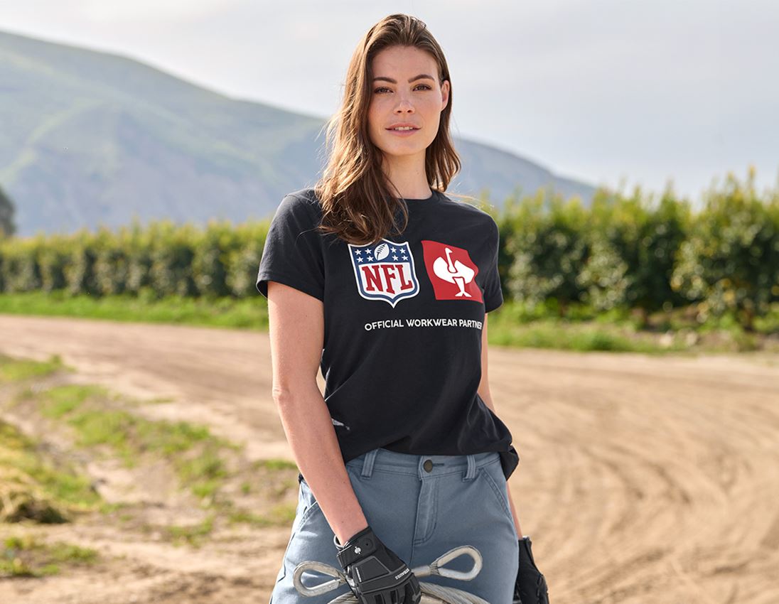 Collaborazioni: NFL T-Shirt cotton, ladies + nero