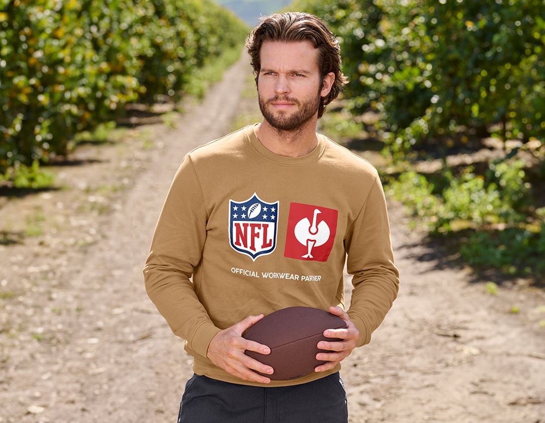 Bekleidung: NFL Sweatshirt cotton + mandelbraun 1