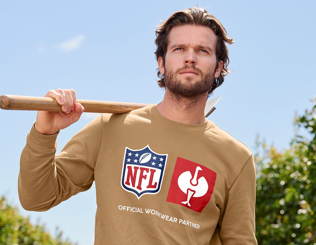 Collaborazioni: NFL Sweatshirt cotton + marrone mandorla 2