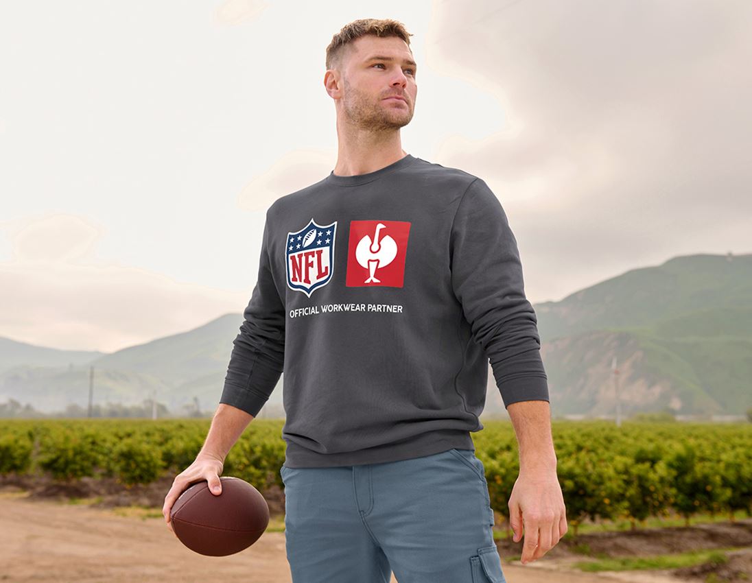 Collaborazioni: NFL Sweatshirt cotton + grigio carbone