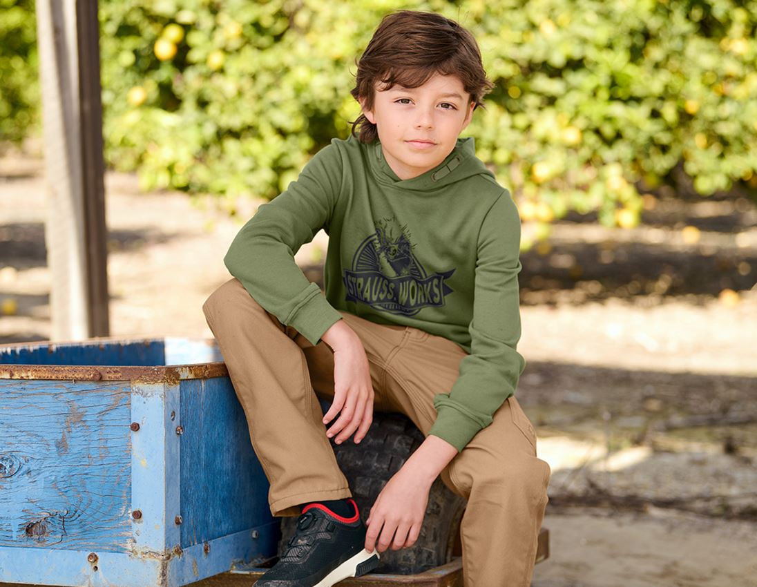 Maglie | Pullover | T-Shirt: Hoody-Sweatshirt e.s.iconic works, bambino + verde montagna 2