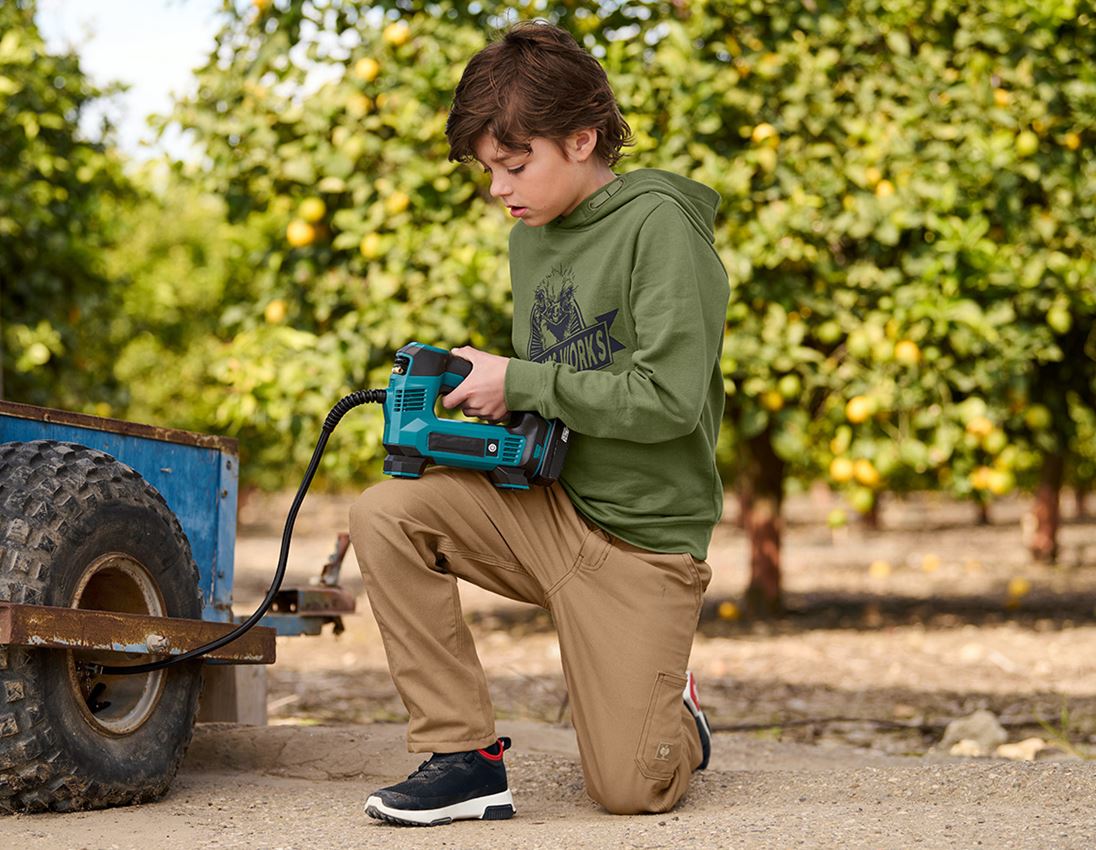 Maglie | Pullover | T-Shirt: Hoody-Sweatshirt e.s.iconic works, bambino + verde montagna 4