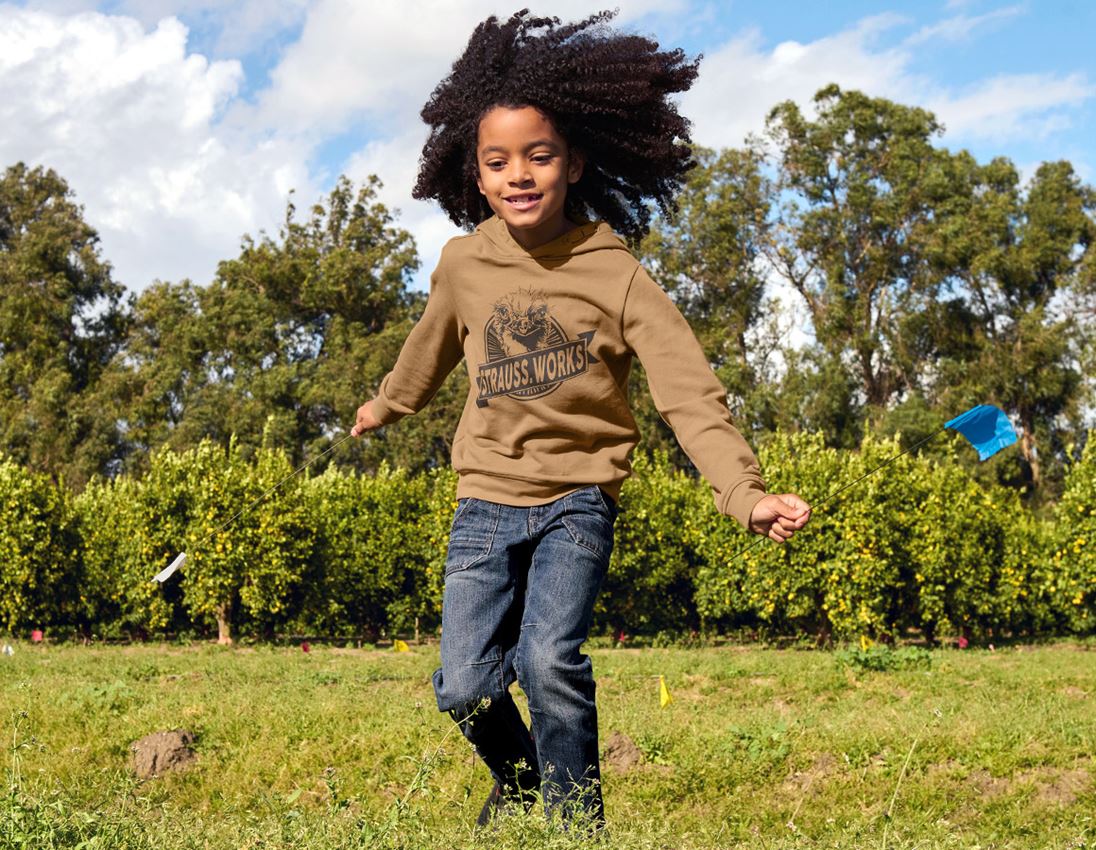 Maglie | Pullover | T-Shirt: Hoody-Sweatshirt e.s.iconic works, bambino + marrone mandorla 3