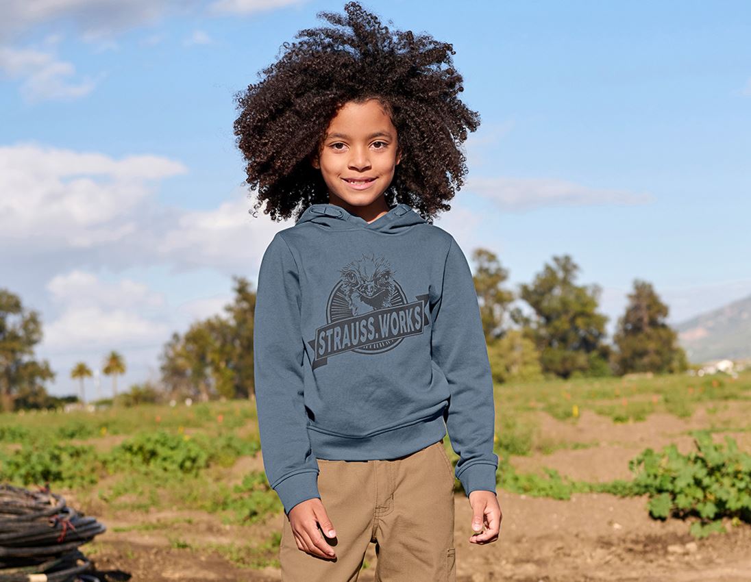 Maglie | Pullover | T-Shirt: Hoody-Sweatshirt e.s.iconic works, bambino + blu ossido