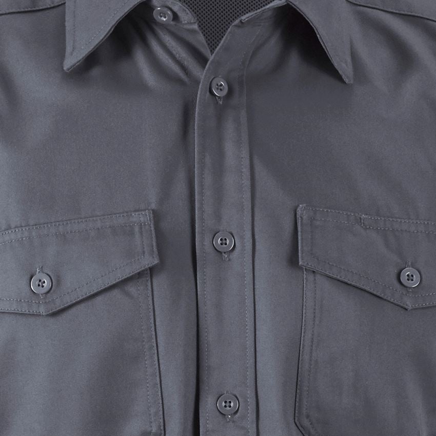 Temi: Camicia da lavoro e.s.classic, a manica corta + grigio 2
