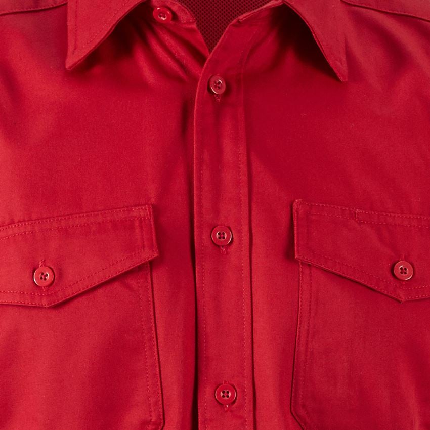 Temi: Camicia da lavoro e.s.classic, a manica corta + rosso 2