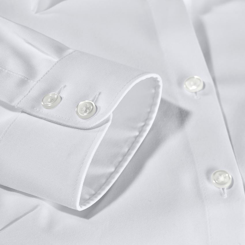 Maglie | Pullover | Bluse: e.s. blusa Business cotton stretch, donna,reg. fit + bianco 2